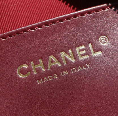 CHANEL 24K Mini Camera Case 18cm Black Lambskin