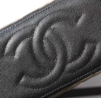 CHANEL 25C Vanity 17cm Black Grained Calfskin