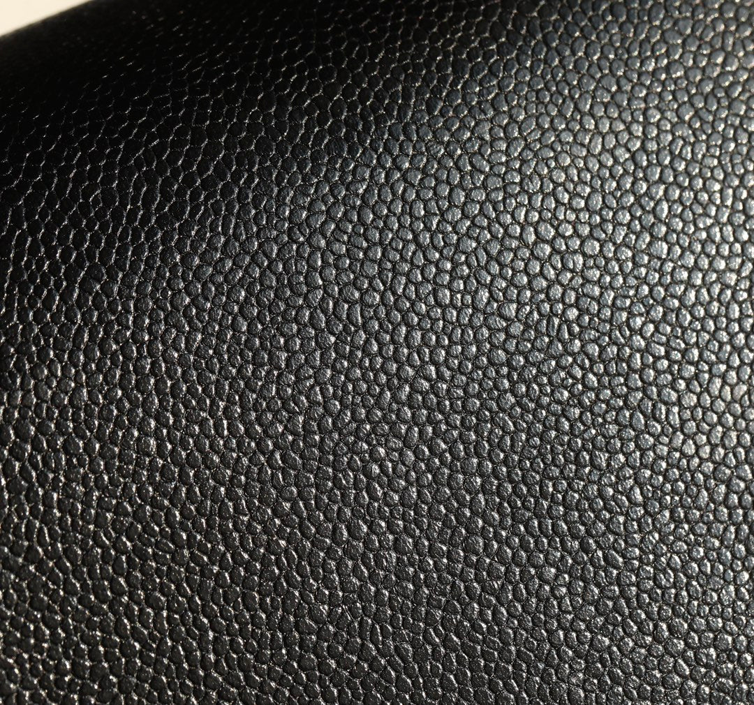 CHANEL 24K Flap Bag 18cm Black Grained Calfskin Gold Hardware