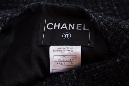 Chanel Navy Fantasy Tweed Jacket SZ 36