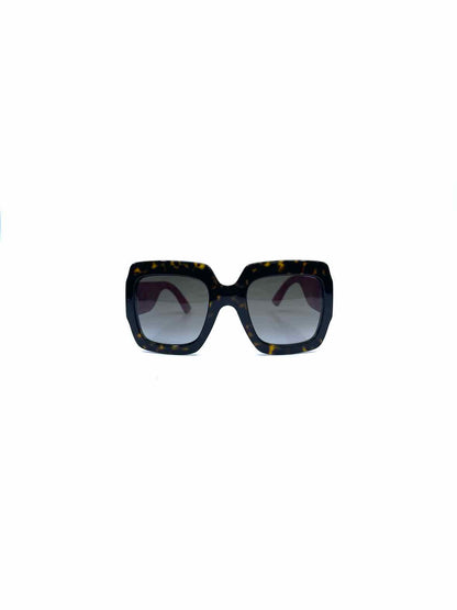 GUCCI Brown, Pink Square Tortious Sunglasses