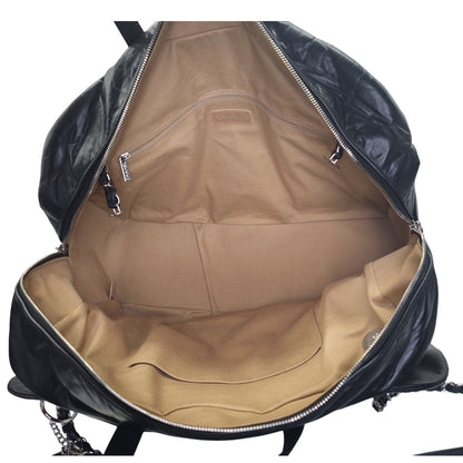 Chanel Aged Calfskin Quilted Large Express Bowling Flap Bag