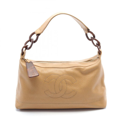 Chanel Caviar Skin Shoulder Bag Brown