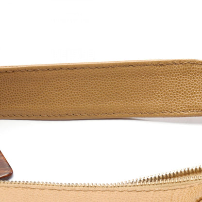 Chanel Caviar Skin Shoulder Bag Brown