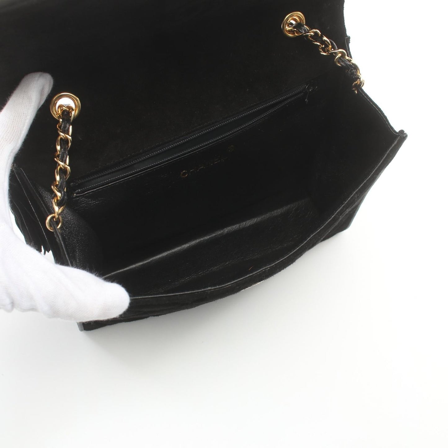 Chanel Suede CC Fringe Flap Bag  Suede Shoulder Bag in New Condition