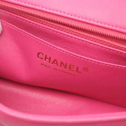 Chanel Mini Chevron Single Flap Bag Leather Shoulder Bag
