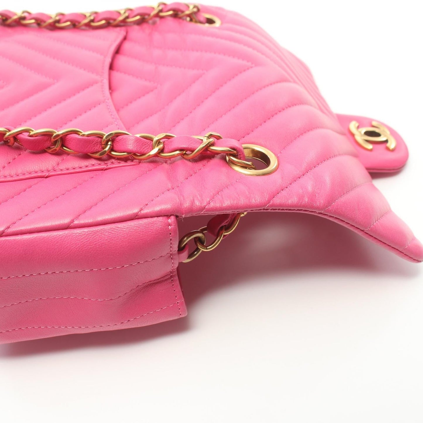 Chanel Mini Chevron Single Flap Bag Leather Shoulder Bag