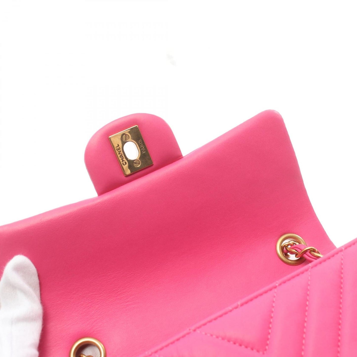 Chanel Mini Chevron Single Flap Bag Leather Shoulder Bag