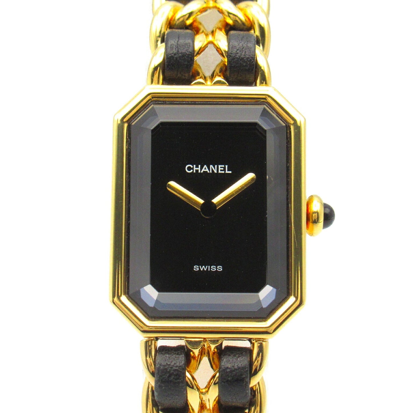 Chanel Premiere L Watch Gold Plated Leather H0001