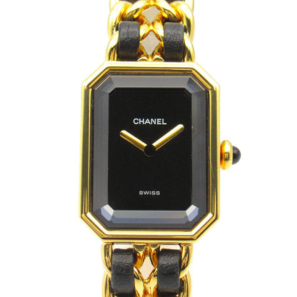 Chanel Premiere L Watch Gold Plated Leather H0001