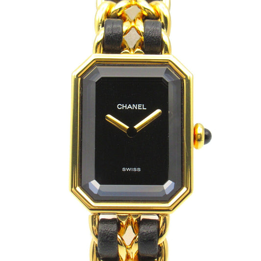 Chanel Premiere L Watch Gold Plated Leather H0001