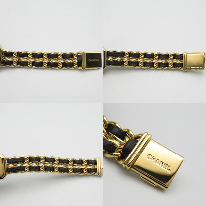 Chanel Premiere L Watch Gold Plated Leather H0001
