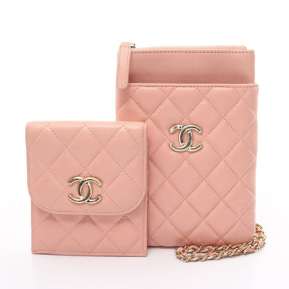 Chanel Matelasse Phone Case Leather Shoulder Bag 29614670