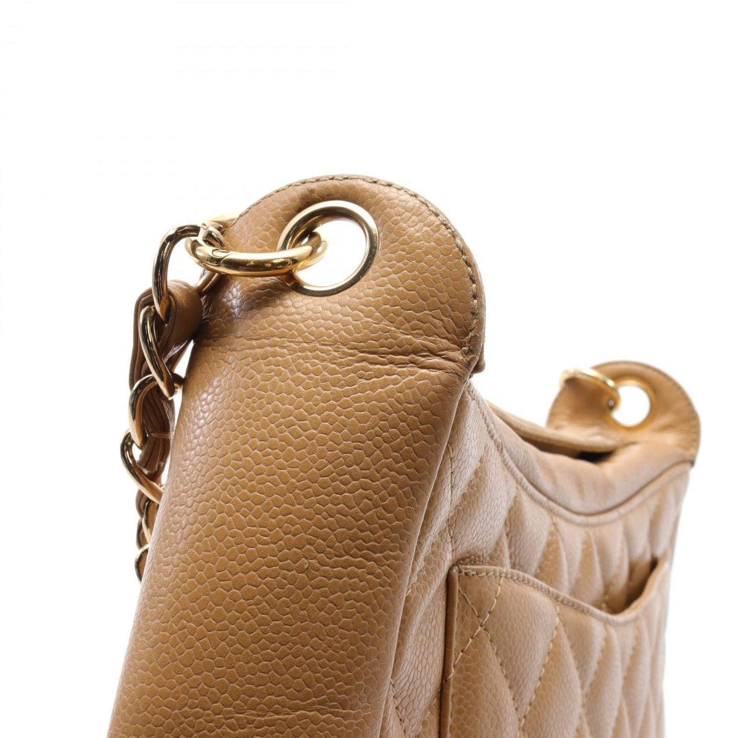 Chanel Caviar Matelasse Shoulder Bag Brown