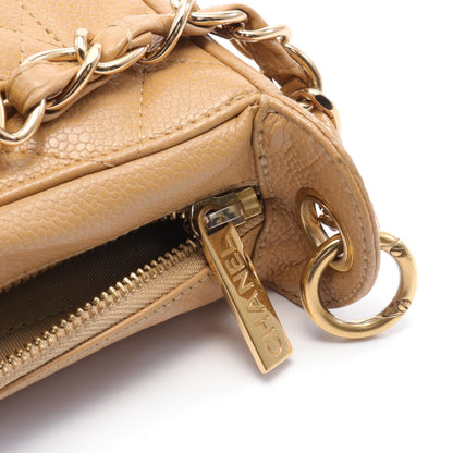 Chanel Caviar Matelasse Shoulder Bag Brown