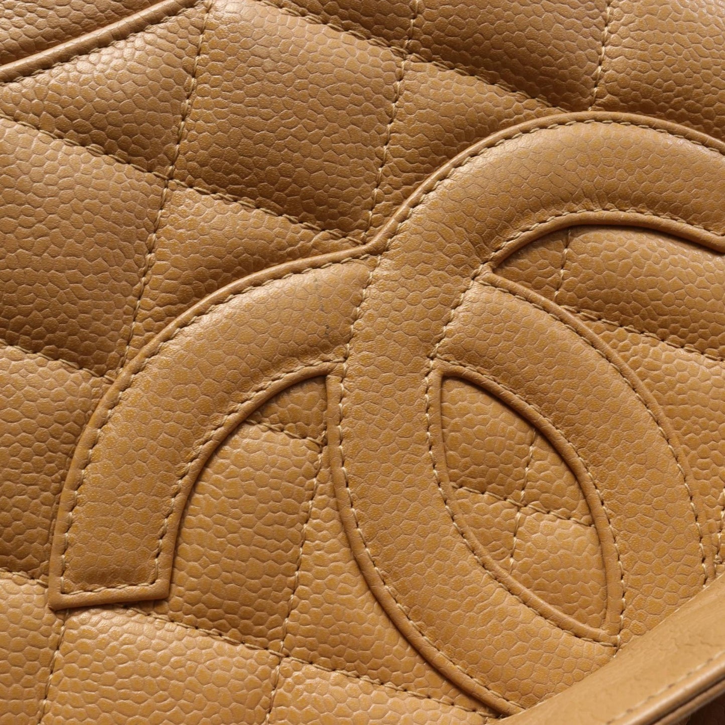 Chanel Caviar Matelasse Shoulder Bag Brown