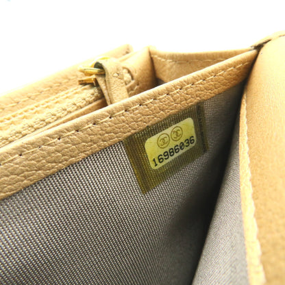 Chanel Camellia Flap Long Wallet Leather Long Wallet in New Condition