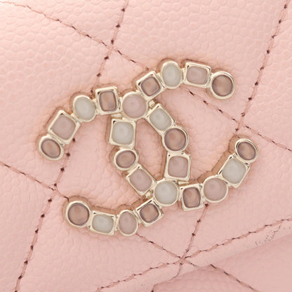 Chanel Caviar Skin Trifold Long Wallet