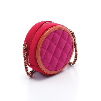 Chanel CC Filigree Fabric Leather Shoulder Bag