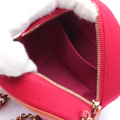 Chanel CC Filigree Fabric Leather Shoulder Bag