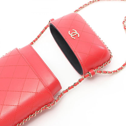 Chanel CC Chain Around Phone Holder  Leather Shoulder Bag