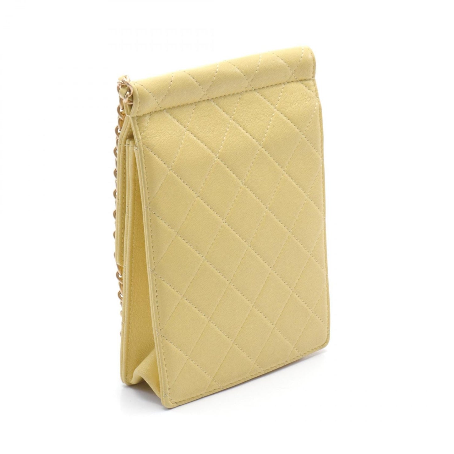 Chanel Matelasse Leather Shoulder Bag Yellow