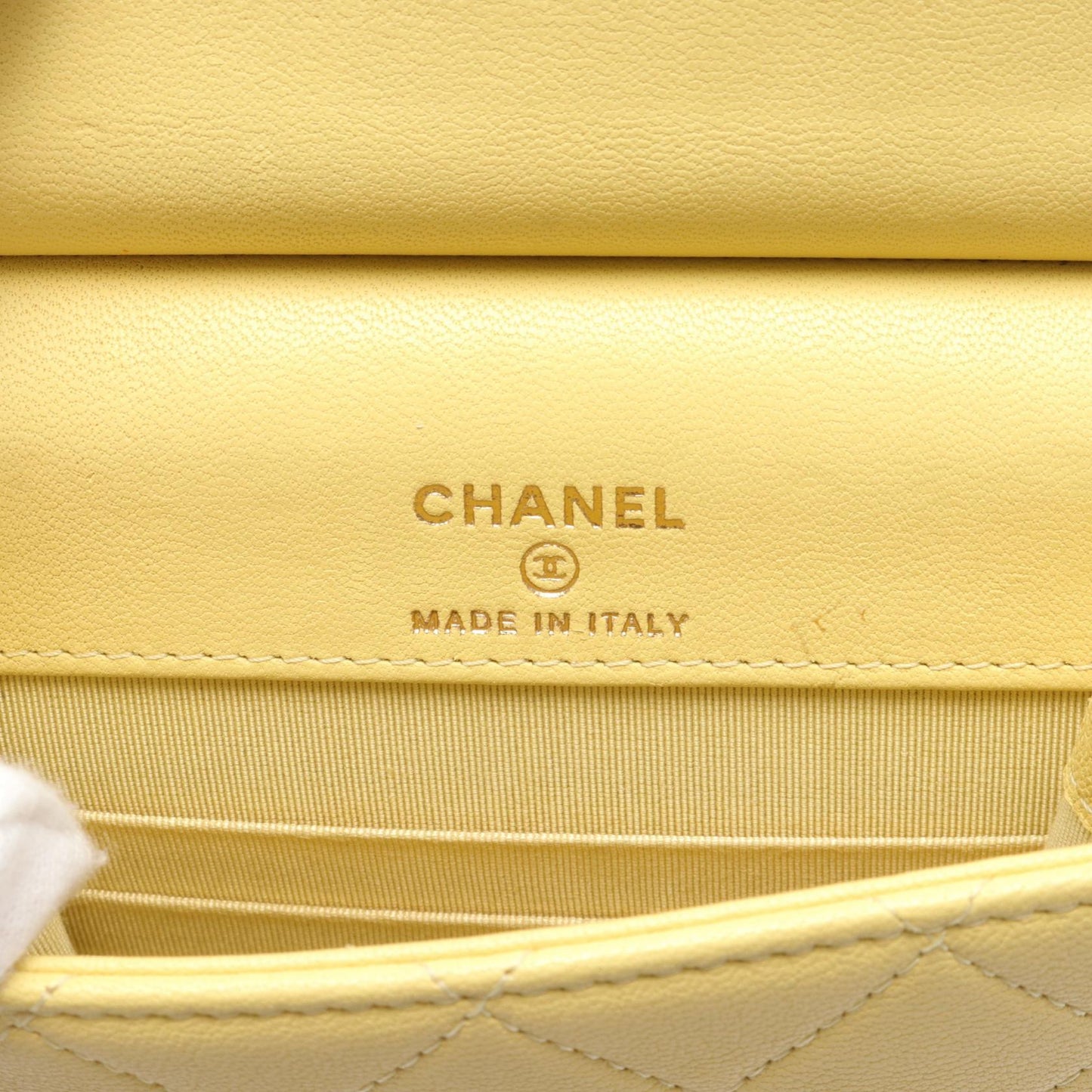 Chanel Matelasse Leather Shoulder Bag Yellow