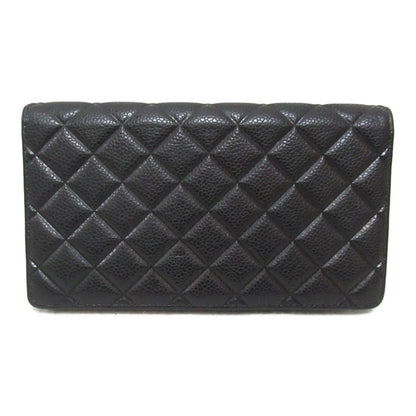 Chanel Caviar Skin Bifold Long Wallet Black