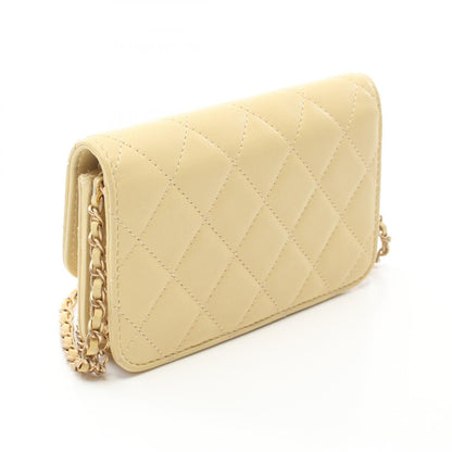 Chanel CC Matelasse Wallet on Chain Leather Shoulder Bag C38J5TGK in New Condition