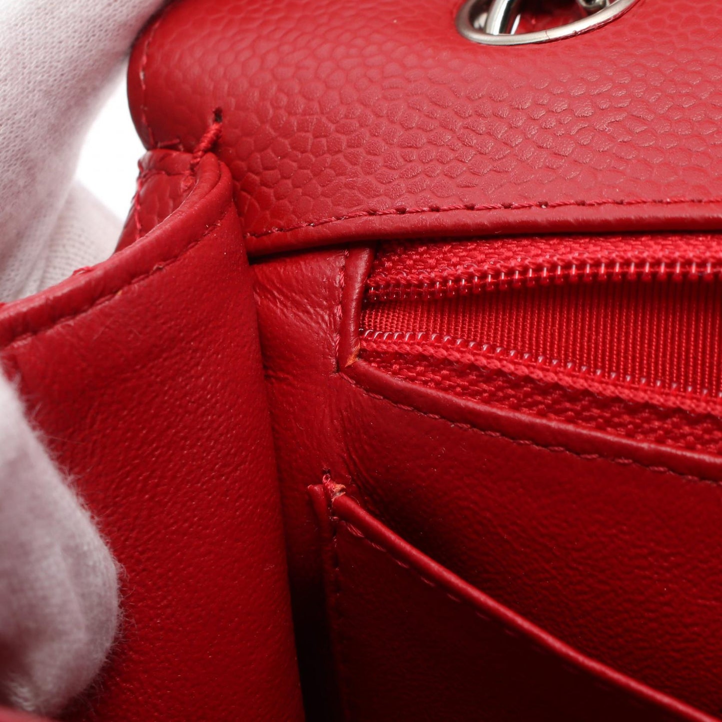 Chanel Caviar Skin Single Flap Shoulder Bag
