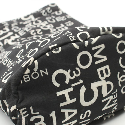 Chanel Canvas Shoulder Bag Black/White