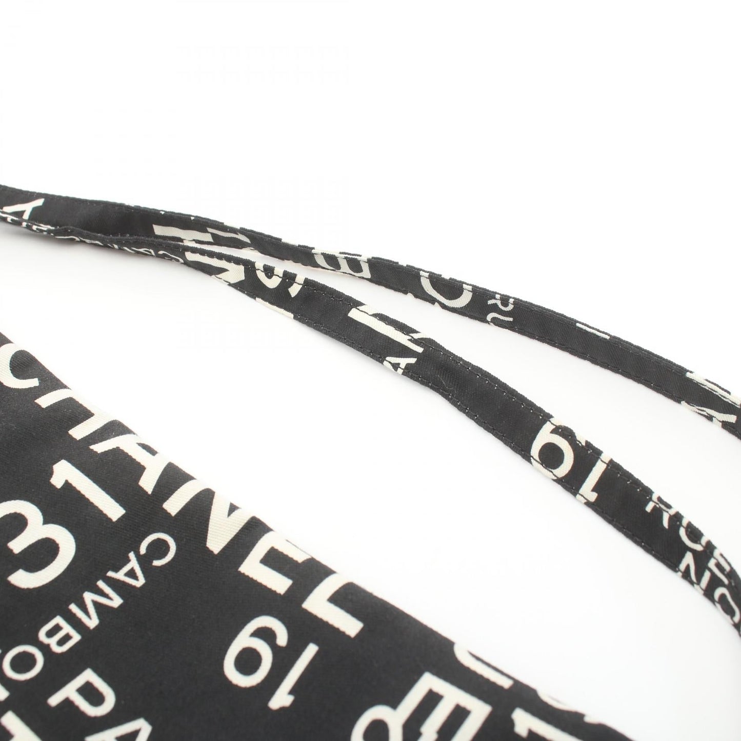 Chanel Canvas Shoulder Bag Black/White