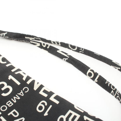 Chanel Canvas Shoulder Bag Black/White