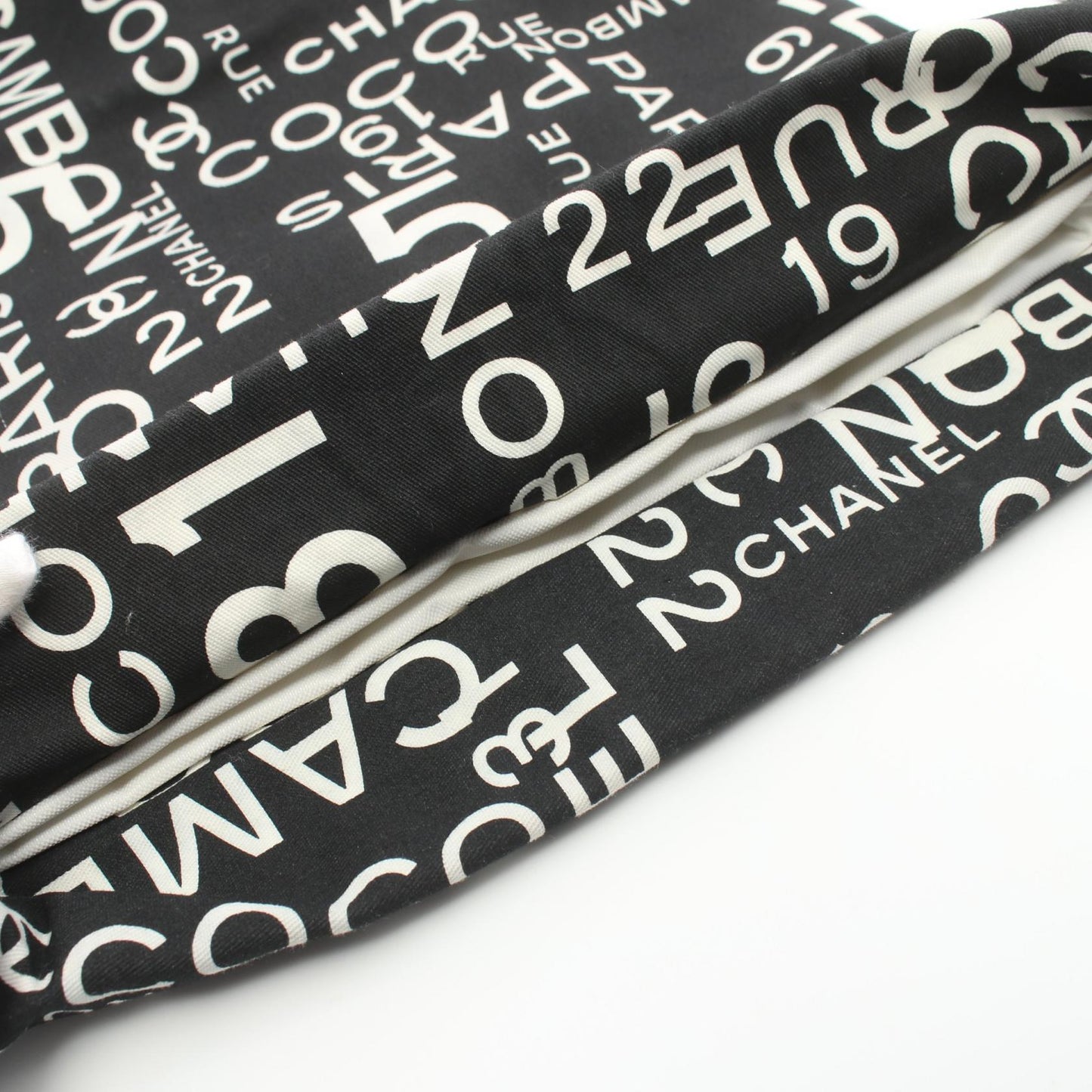 Chanel Canvas Shoulder Bag Black/White