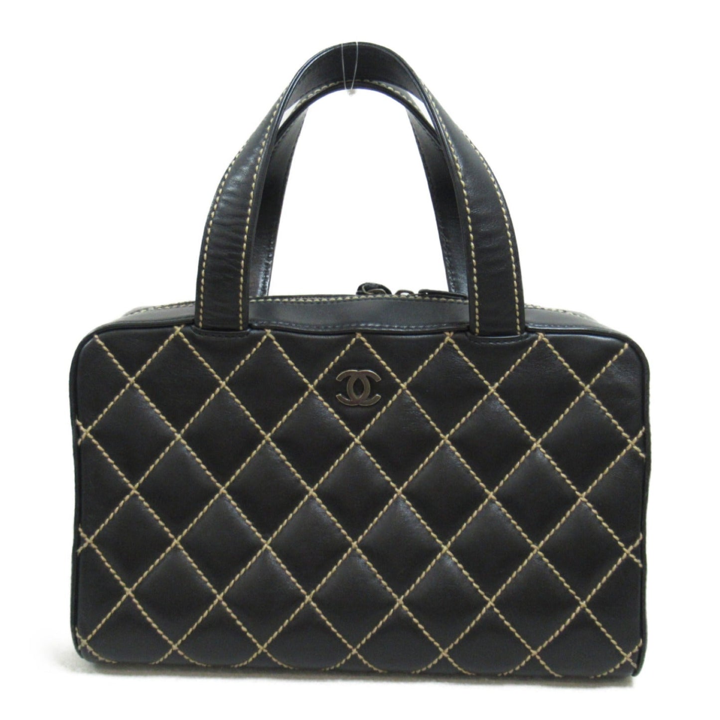 Chanel Wild Stitch Leather Handbag Black