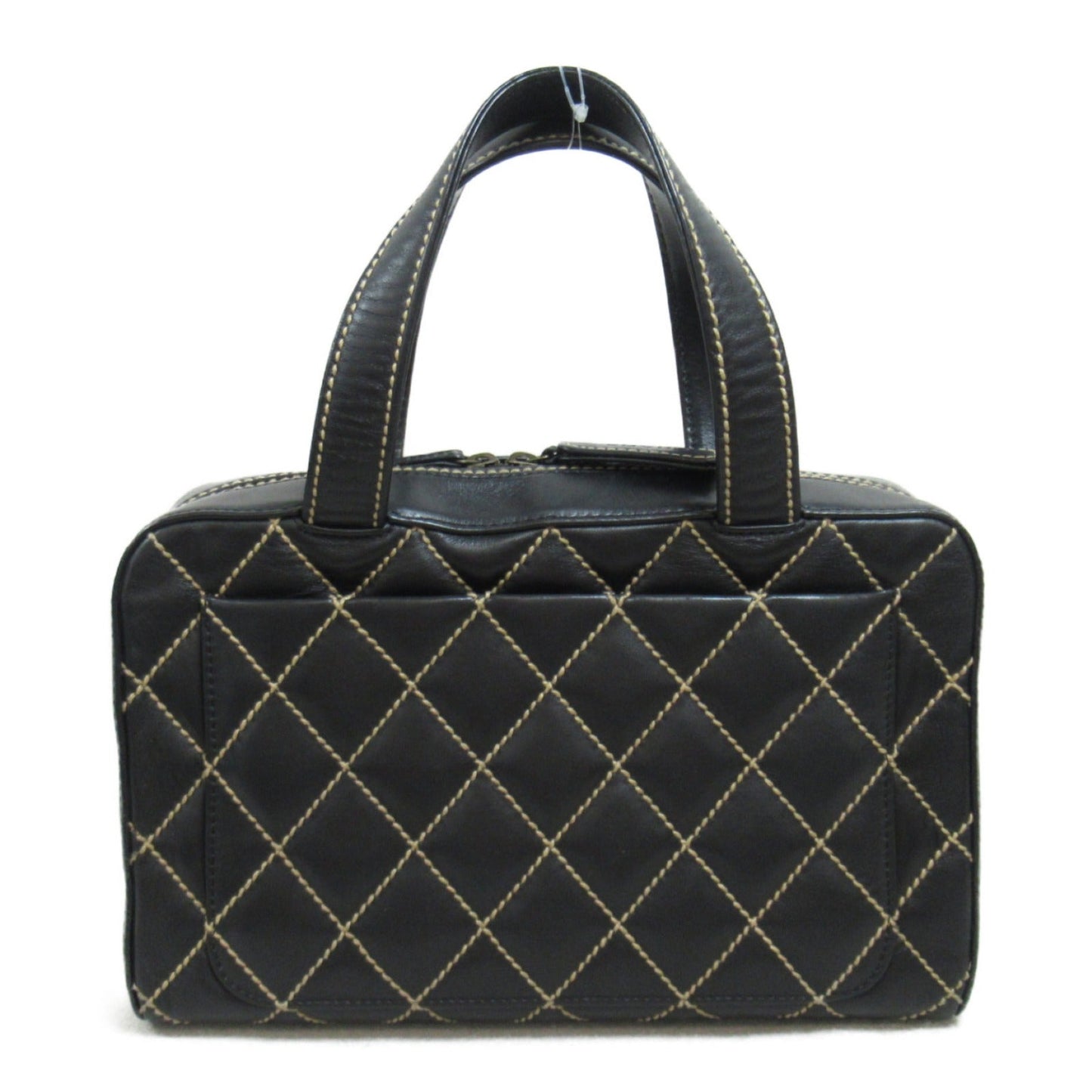 Chanel Wild Stitch Leather Handbag Black