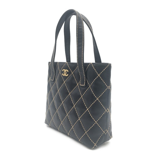 Chanel Wild Stitch Tote Bag Leather Tote Bag A18126 in New Condition