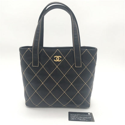 Chanel Wild Stitch Tote Bag Leather Tote Bag A18126 in New Condition