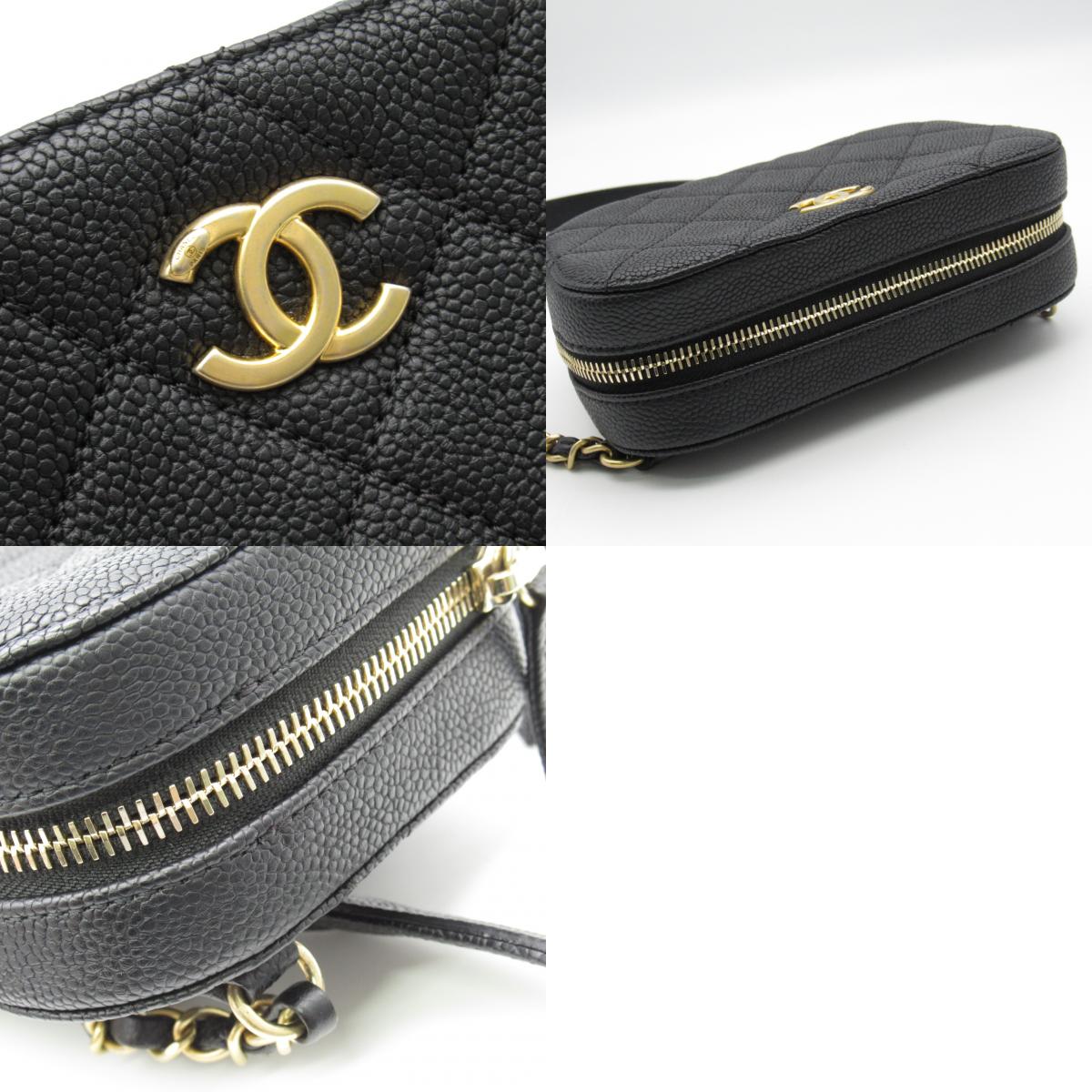 Chanel Caviar Skin Waist Bag Black