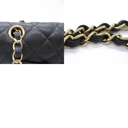 Chanel Caviar Double Flap Shoulder Bag Black