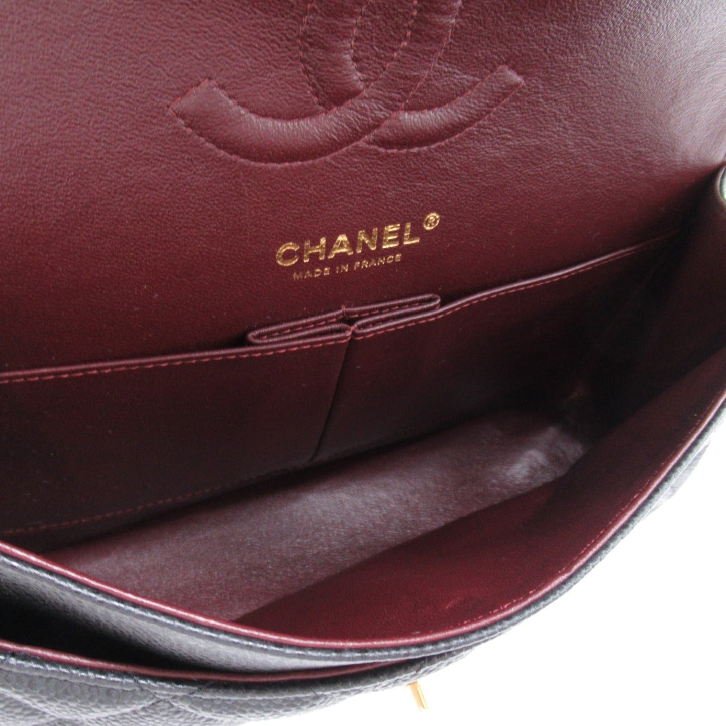 Chanel Caviar Double Flap Shoulder Bag Black