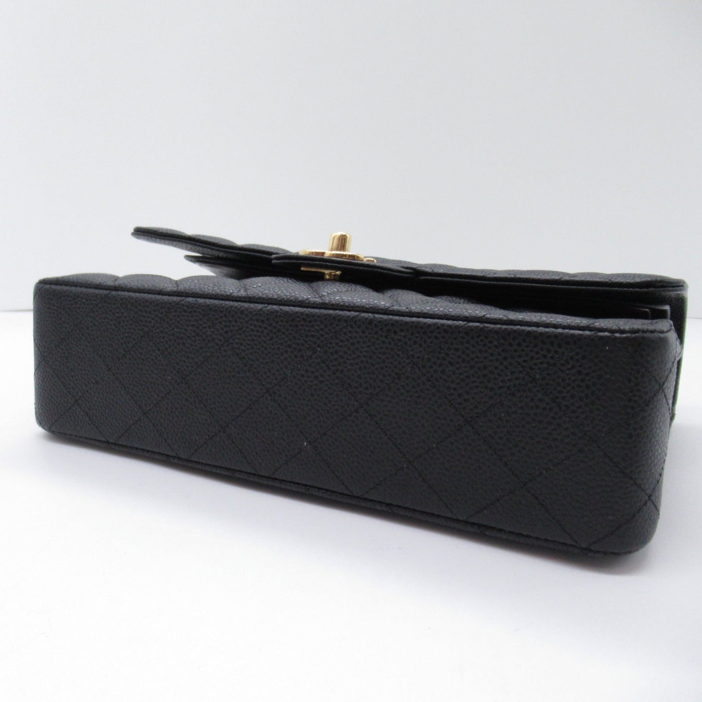 Chanel Caviar Double Flap Shoulder Bag Black