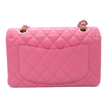 Chanel Caviar Double Flap Shoulder Bag Pink