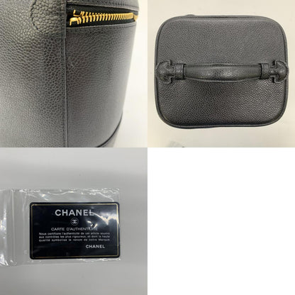 Chanel Caviar Skin Vanity Handbag Black