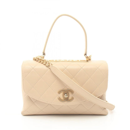 Chanel Matelasse Lambskin Handbag Beige