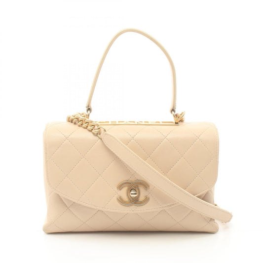 Chanel Matelasse Lambskin Handbag Beige