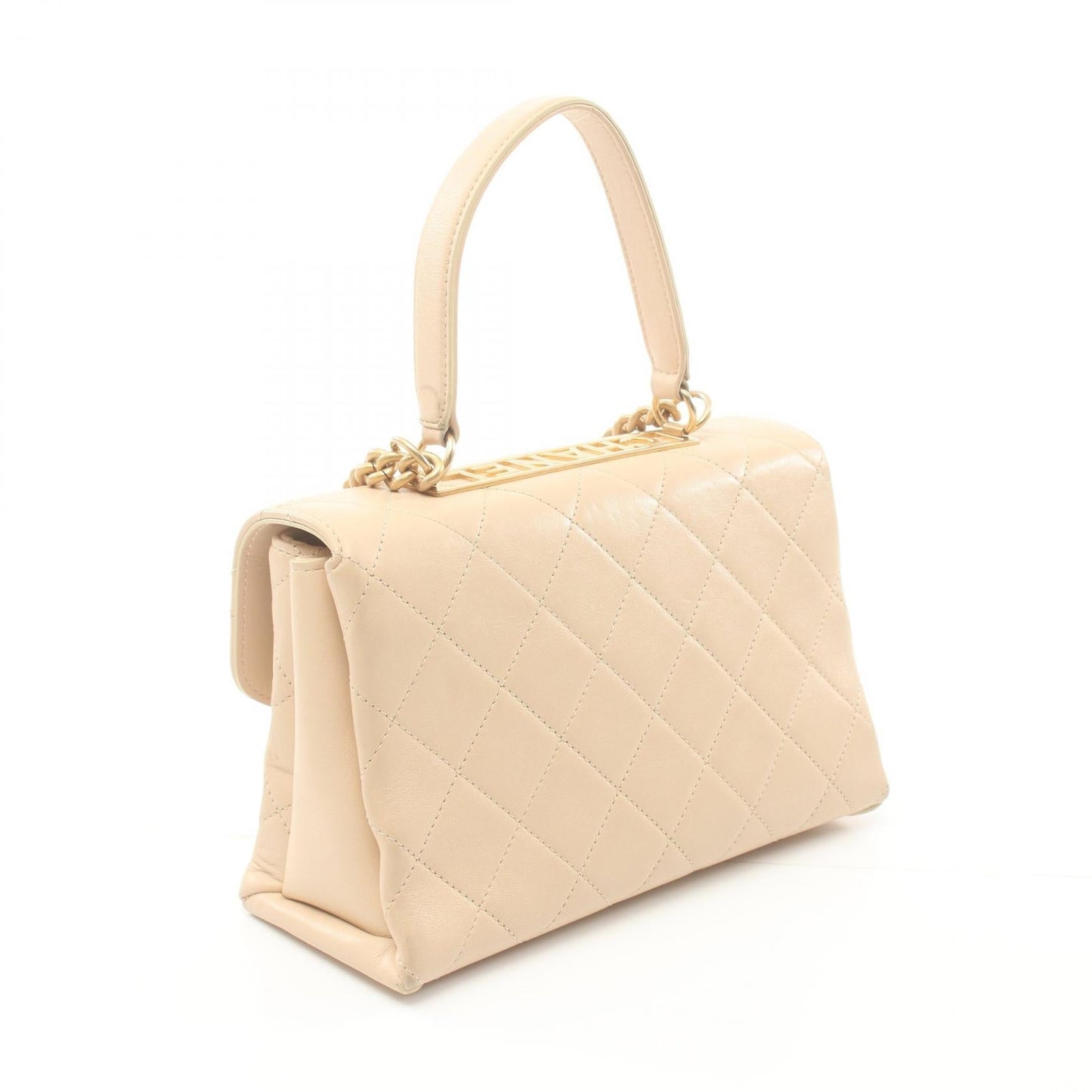 Chanel Matelasse Lambskin Handbag Beige