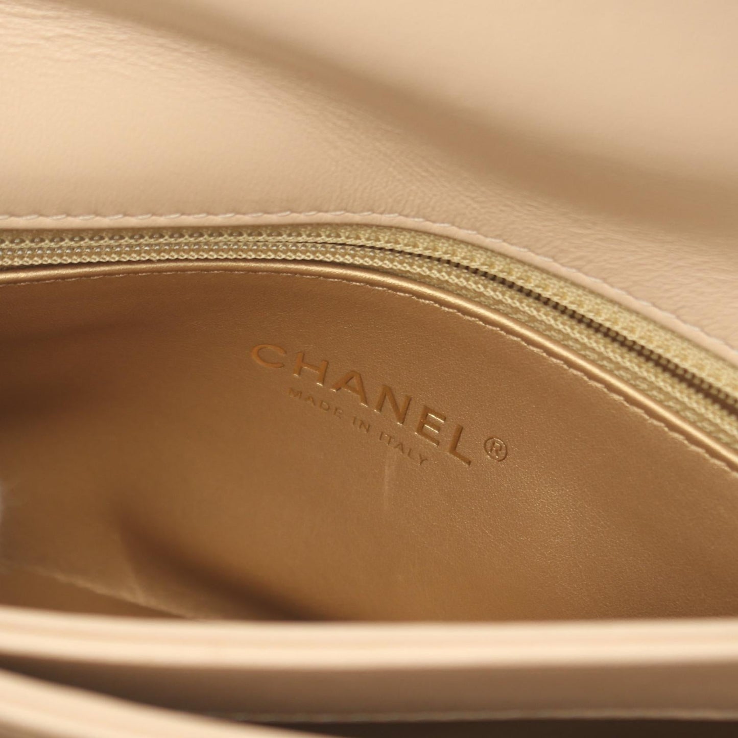 Chanel Matelasse Lambskin Handbag Beige
