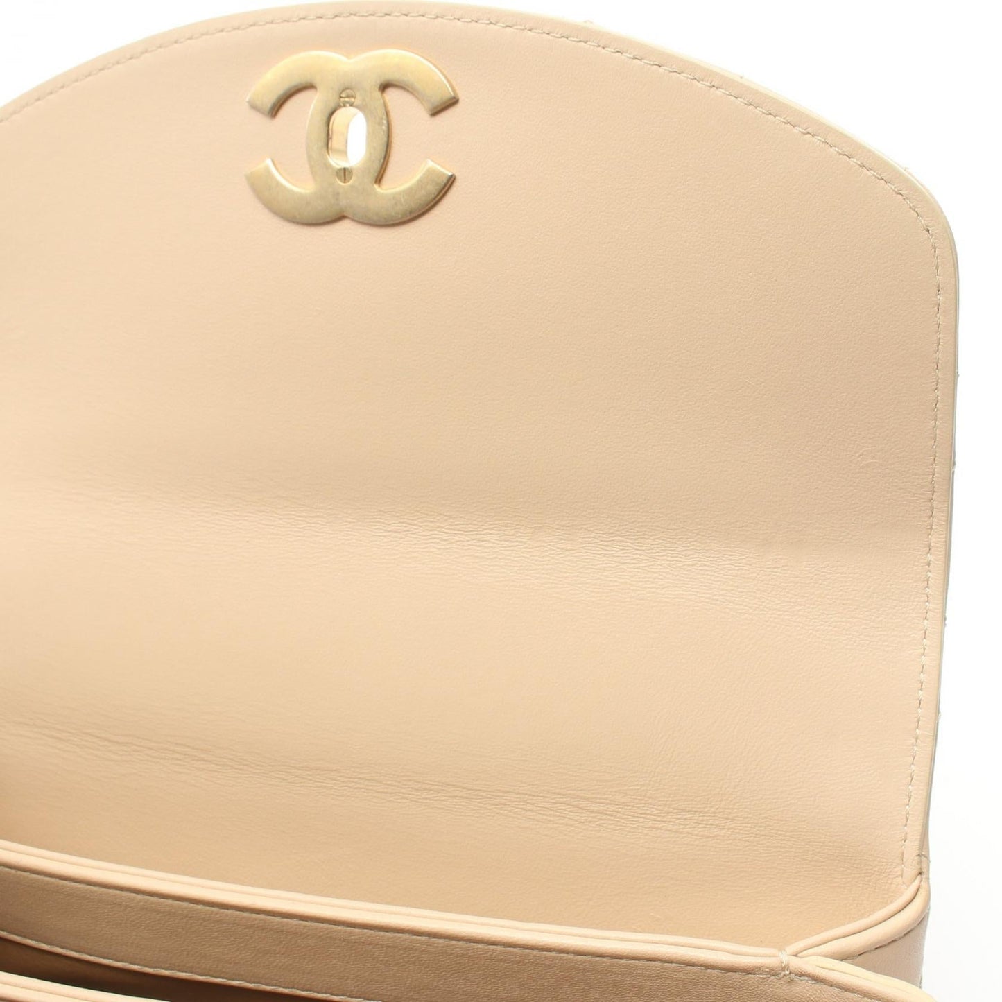 Chanel Matelasse Lambskin Handbag Beige