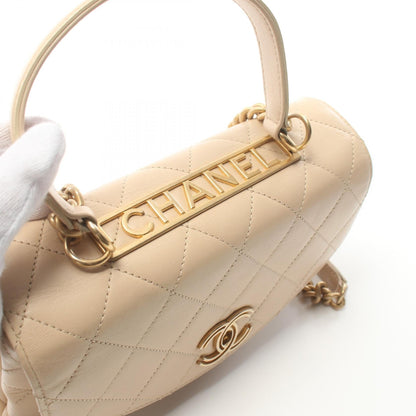 Chanel Matelasse Lambskin Handbag Beige